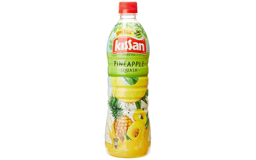 Kissan Pineapple Squash    Plastic Bottle  750 millilitre